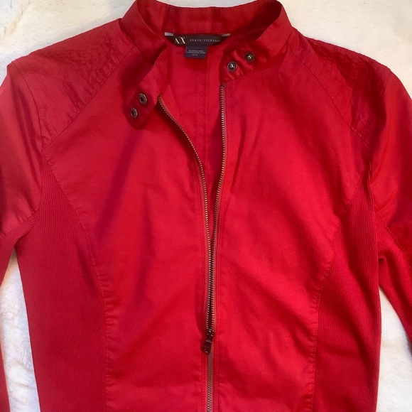 ARMANI EXCHANGE A/X WOMENS ZIP- UP RED JACKET/ Size Medium - Picture 5 of 11